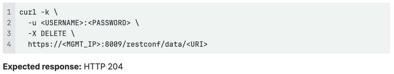 DELETE — Remove a resource