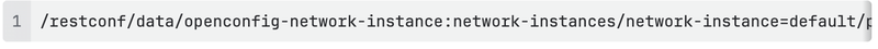 the full path to reach BGP state in the default network instance is therefore