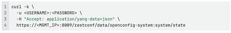 System state (OpenConfig)