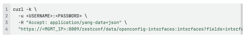 Interface status summary using ?fields