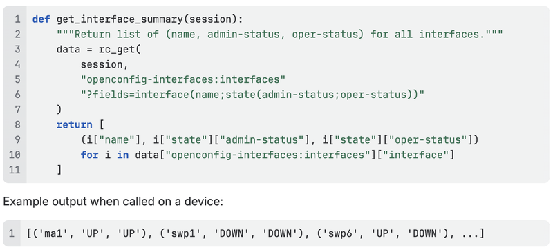 Interface summary